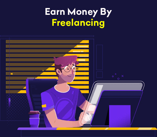 Freelancer working remotely on laptop from a coffee shop
